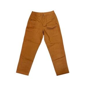Maden Clothing Retro Workwear Utility Pants Brown Size 30 Cotton Carpenter Style